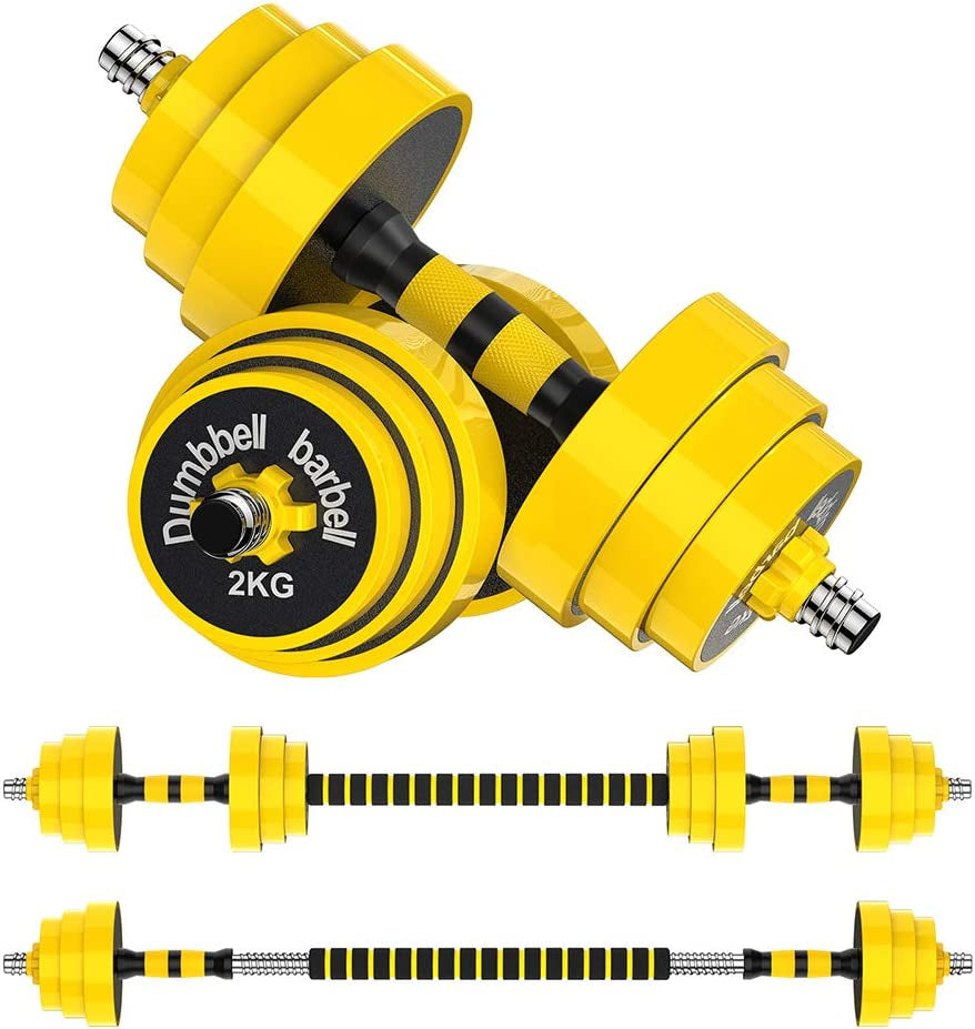 Adjustable 2-In-1 Dumbbell Barbell Set