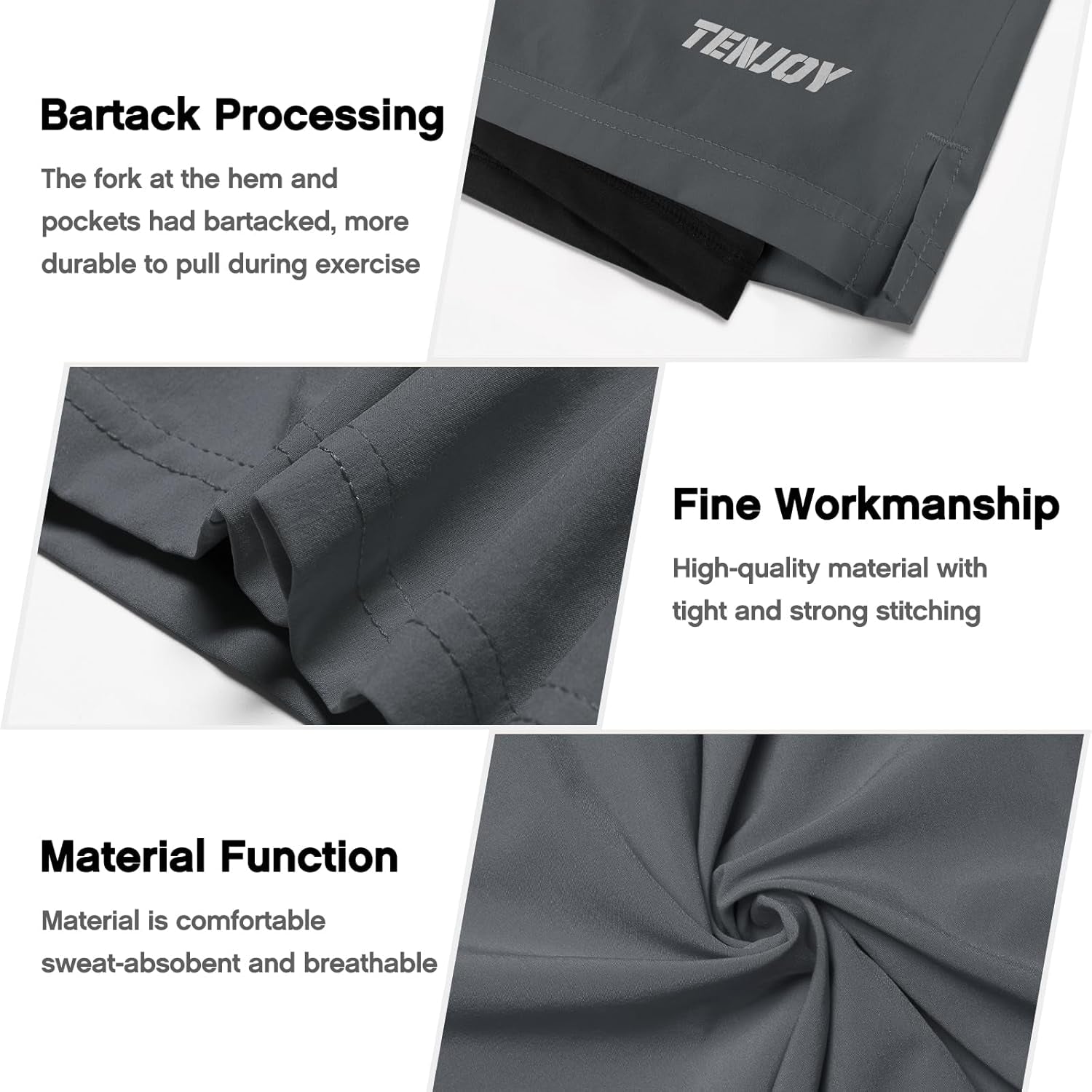 Men'S Running Shorts with Phone Pockets