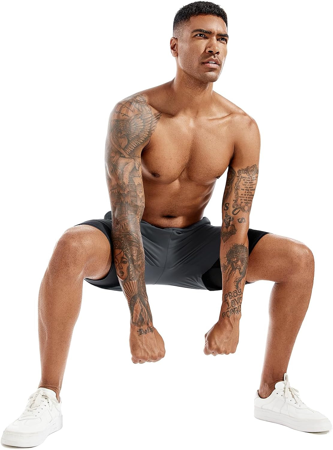 Men'S Running Shorts with Phone Pockets